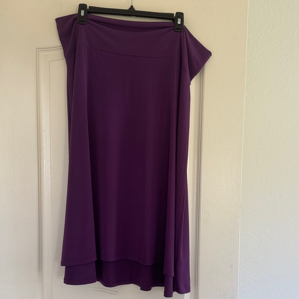 LuLaRoe azure Deep Purple High-Low Skirt